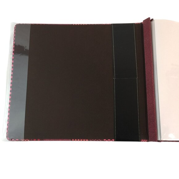 Colorbok 12x12 Inch Postbound Scrapbook Album Fabric Kitchen Flowers Burgandy - Picture 6 of 8